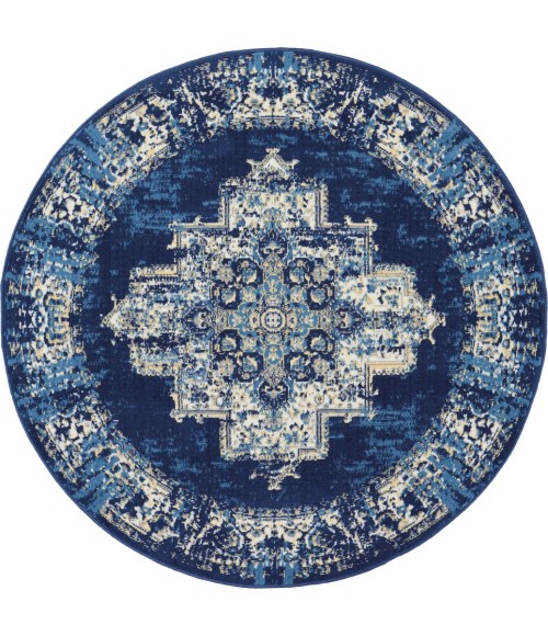 Nourison Grafix Area Rug GRF14-Navy Blue