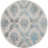 Nourison Tranquil(Traql) - Tra09 Ivory Turquoise Area Rug 5 ft. 3 X Round