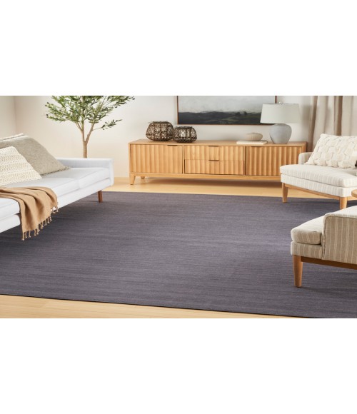 Nourison Washable Essentials Navy WAE01 7 ft. 10 in. X 9 ft. 10 in. Rectangle Rug