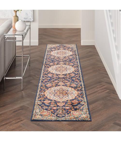 Nourison Passion Area Rug PSN22 Navy Multicolor
