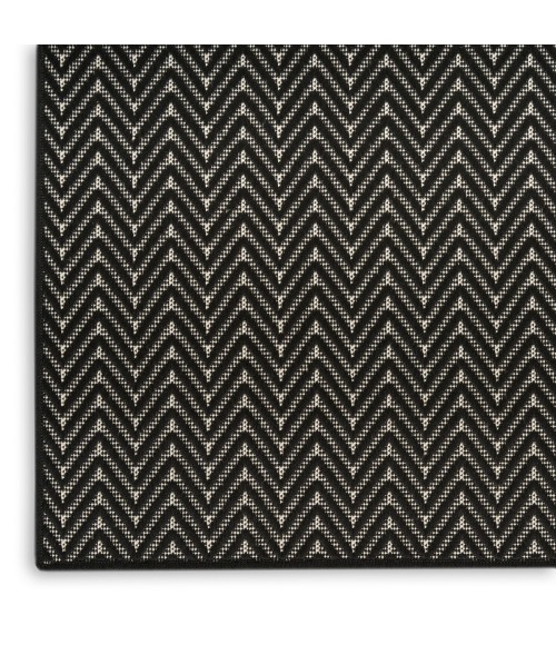 Nourison Horizon Indoor/Outdoor Black HOZ02 9 ft. X 12 ft. Rect. Rug