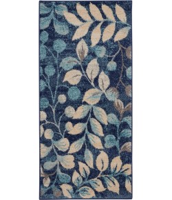 Nourison Tranquil(Traql) - Tra03 Navy Area Rug 2 ft. X 4 ft. Rectangle