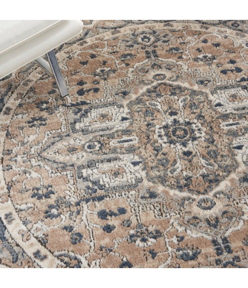 Nourison Concerto Beige Grey CNC05 4 ft. X Round Rug