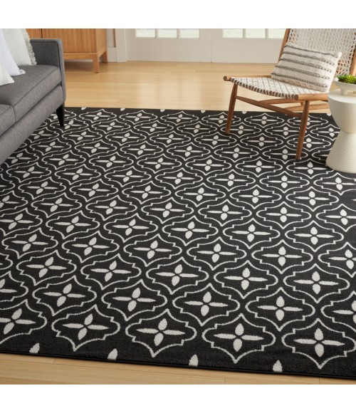 Nourison Home Nourison Essentials Black Ivory NRE04 8 ft. X 10 ft. Rectangle Rug