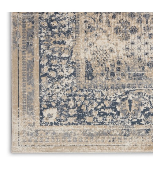 Nourison MALTA Area Rug kathy ireland Home Malta Area Rug MAI12-Ivory/Blue