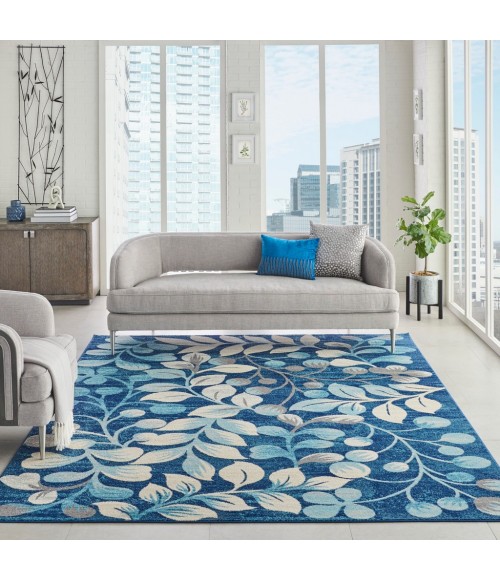 Nourison TRANQUIL Area Rug Nourison Tranquil Area Rug TRA03-Navy