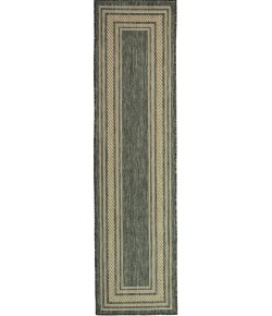 Nourison Horizon Indoor/Outdoor Green HOZ03 2 ft. 2 in. X 8 ft. Rect. Rug