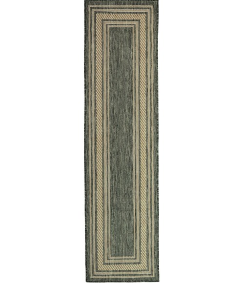 Nourison Horizon Indoor/Outdoor Green HOZ03 2 ft. 2 in. X 8 ft. Rect. Rug