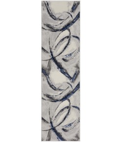 Nourison Home Splash BSK02 Grey Navy 2 ft. 2 in. X 7 ft. 6 in. Area Rug