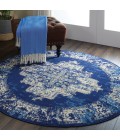 Nourison Grafix Round Area Rug GRF14-Navy Blue