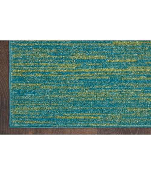 Nourison Nourison Essentials Blue Green NRE01 2 ft. 2 in. X 16 ft. Rectangle Rug