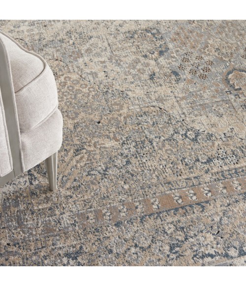 kathy ireland Home Malta Area Rug MAI01-Ivory/Blue