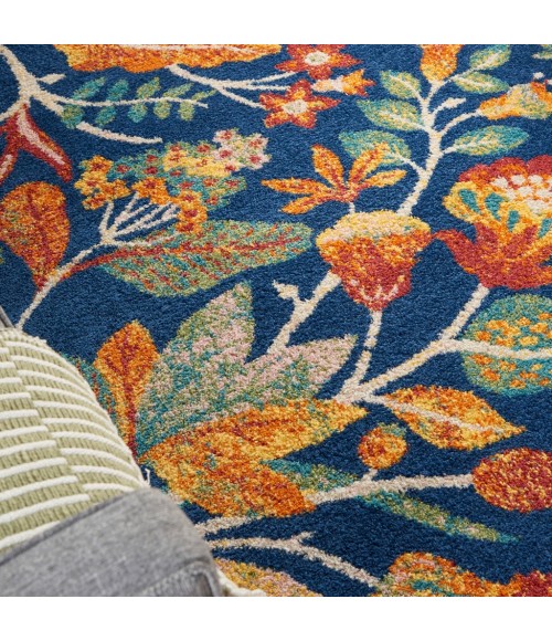 Nourison Allur Area Rug ALR09-Navy Multicolor
