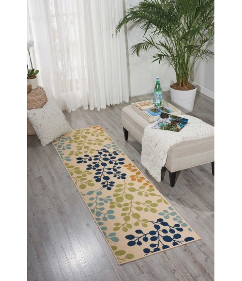Nourison CARIBBEAN Area Rug Nourison Caribbean Runner Area Rug CRB01-Ivory