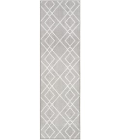 Nourison Modern Lines - Mol01 Silver Area Rug 2 ft. X 6 ft. 8 in. Runner