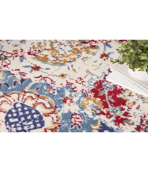 Nourison Grafix Blue Multicolor GRF31 5 ft. 3 in. X 7 ft. 3 in. Rectangle Rug