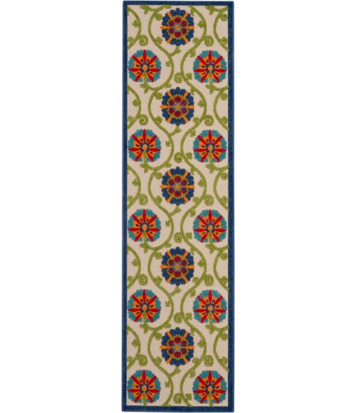 Nourison Aloha Runner Area Rug ALH19-Blue/Multicolor