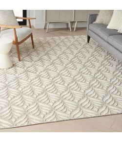 Nourison Aloha - Alh35 Ivory Grey Area Rug 5 ft. 3 in. X 7 ft. 5 in. Rectangle