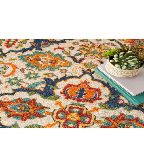 Nourison Allur Ivory Multicolor ALR03 4 ft. Round Rug