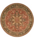 Nourison Living Treasures Round Area Rug LI01-Rust