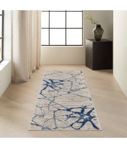 Calvin Klein Ck001 Riverflow - Rfv05 Ivory Blue Area Rug 2 ft. 3 in. X 7 ft. 3 in. Runner