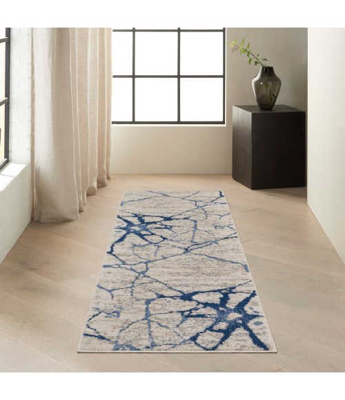 Calvin Klein River Flow Area Rug RFV05 Ivory Blue