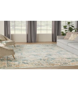 Nourison Astra Machine Washable Light Blue ASW12 6 ft. 7 in. X 9 ft. Rectangle Rug
