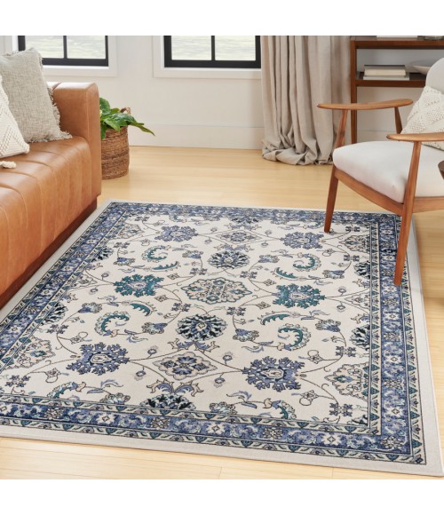 Nourison Home Nourison Essentials Ivory Blue NRE05 4 ft. X 6 ft. Rectangle Rug
