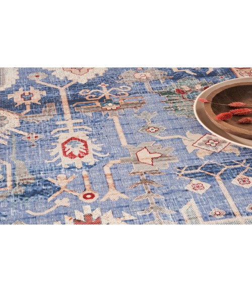 Nourison Vintage Home Blue VNH02 5 ft. X 7 ft. Rectangle Rug