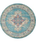 Nourison Passion Round Area Rug PSN03-Light Blue