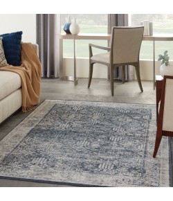 kathy ireland Home Ki25 Malta - Mai12 Navy Ivory Area Rug 5 ft. 3 X 7 ft. 7 Rectangle