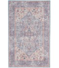 Nicole Curtis Machine Washable Series 1 Blue Multicolor SR104 3 ft. X 5 ft. Rectangle Rug