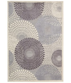Nourison Graphic Illusions - Gil04 Grey Area Rug 5 ft. 3 X 7 ft. 5 Rectangle