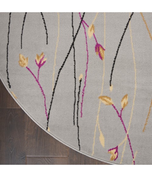 Nourison Grafix Round Area Rug GRF15-Grey