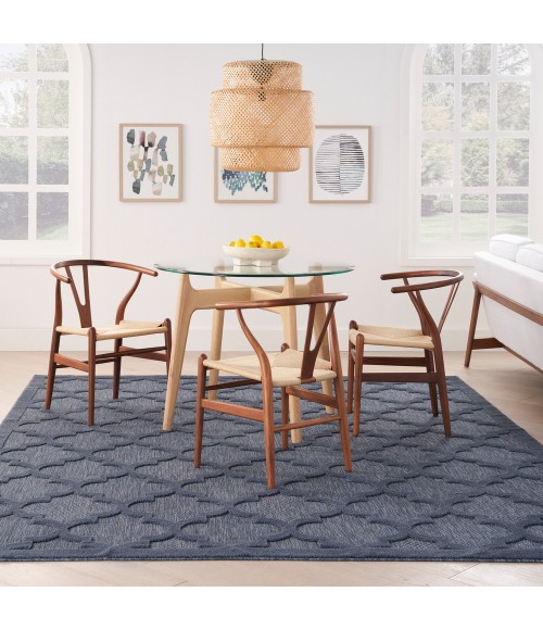 Nourison Easy Care Area Rug NES01 Navy Blue