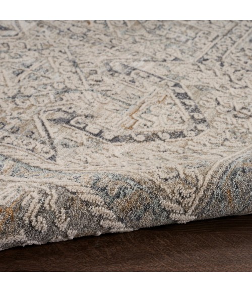 Nourison Lynx Ivory/Grey/Blue Rug LNX01 10 ft. Rect. - Rugs Town Nourison Lynx Ivory/Grey/Blue LNX01 10 ft. Rect. Rug