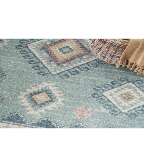 Nourison Washable Decor Light Blue WSD03 7 ft. 10 in. X 10 ft. Rectangle Rug