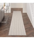 Nourison Reversible Indoor Outdoor Grey RVB01 2 ft. 2 in. X 12 ft. Rect. Rug
