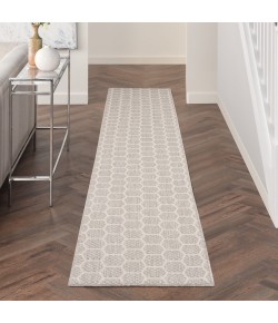 Nourison Reversible Indoor Outdoor Grey RVB01 2 ft. 2 in. X 12 ft. Rect. Rug