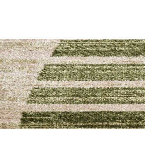 Nourison Astra Machine Washable Ivory Olive ASW03 6 ft. 7 in. X 9 ft. Rectangle Rug