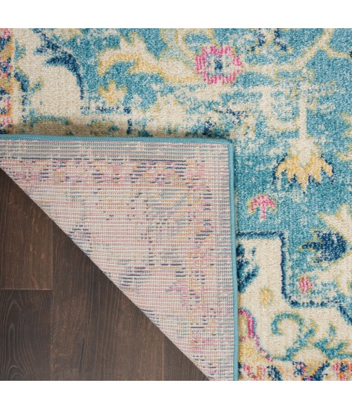 Nourison Passion Runner Area Rug PSN25-Ivory/Light Blue