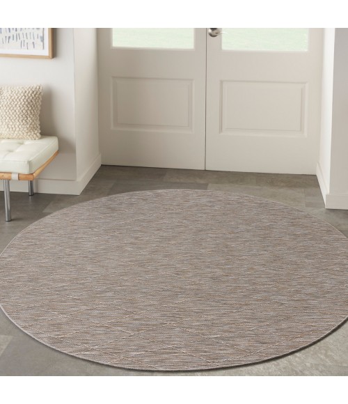 Nourison Washable Solutions Grey/Mocha WSL01 8 ft. X Round Rug