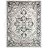 Nourison Dekor Ivory Charcoal DEK08 5 ft. 3 in. X 7 ft. Rect. Rug