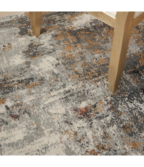 Nourison Tangra Grey/Multi TNR03 4 ft. X 6 ft. Rect. Rug