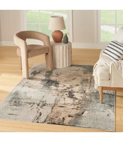 Nourison Home Washable Decor Blue WSD09 5 ft. 3 in. X 7 ft. Rectangle Rug