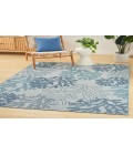 Nourison Garden Oasis Blue GOA05 5 ft. X 7 ft. Rectangle Rug