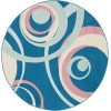 Nourison Home Grafix GRF21 Blue Multicolor 5 ft. 3 in. Round Area Rug