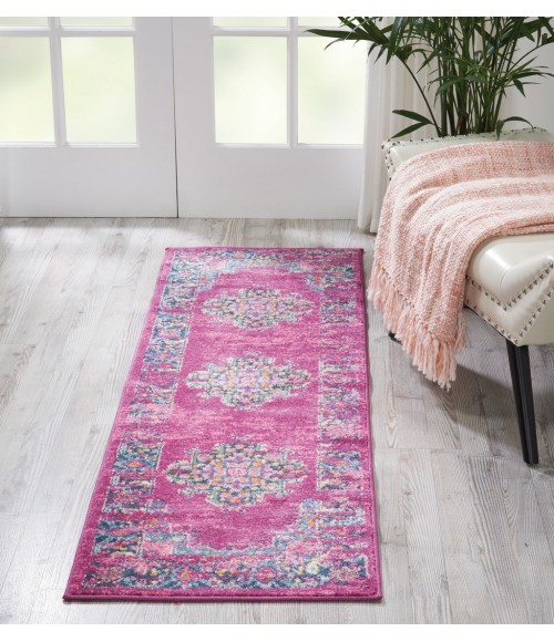Nourison Passion Runner Area Rug PSN03-Fuchsia