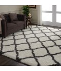 Nourison ULTRA PLUSH SHAG Area Rug Nourison Ultra Plush Shag Area Rug ULP02-Ivory/Charcoal