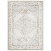 Nourison Astra Machine Washable Grey ASW11 4 ft. X 6 ft. Rect. Rug